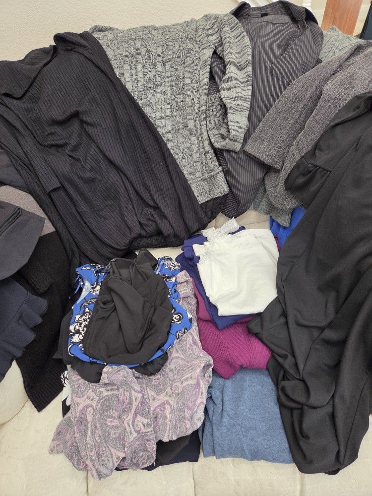 Lot Of 23 Pieces Of Ladies Small, X-small Career Casual Clothing