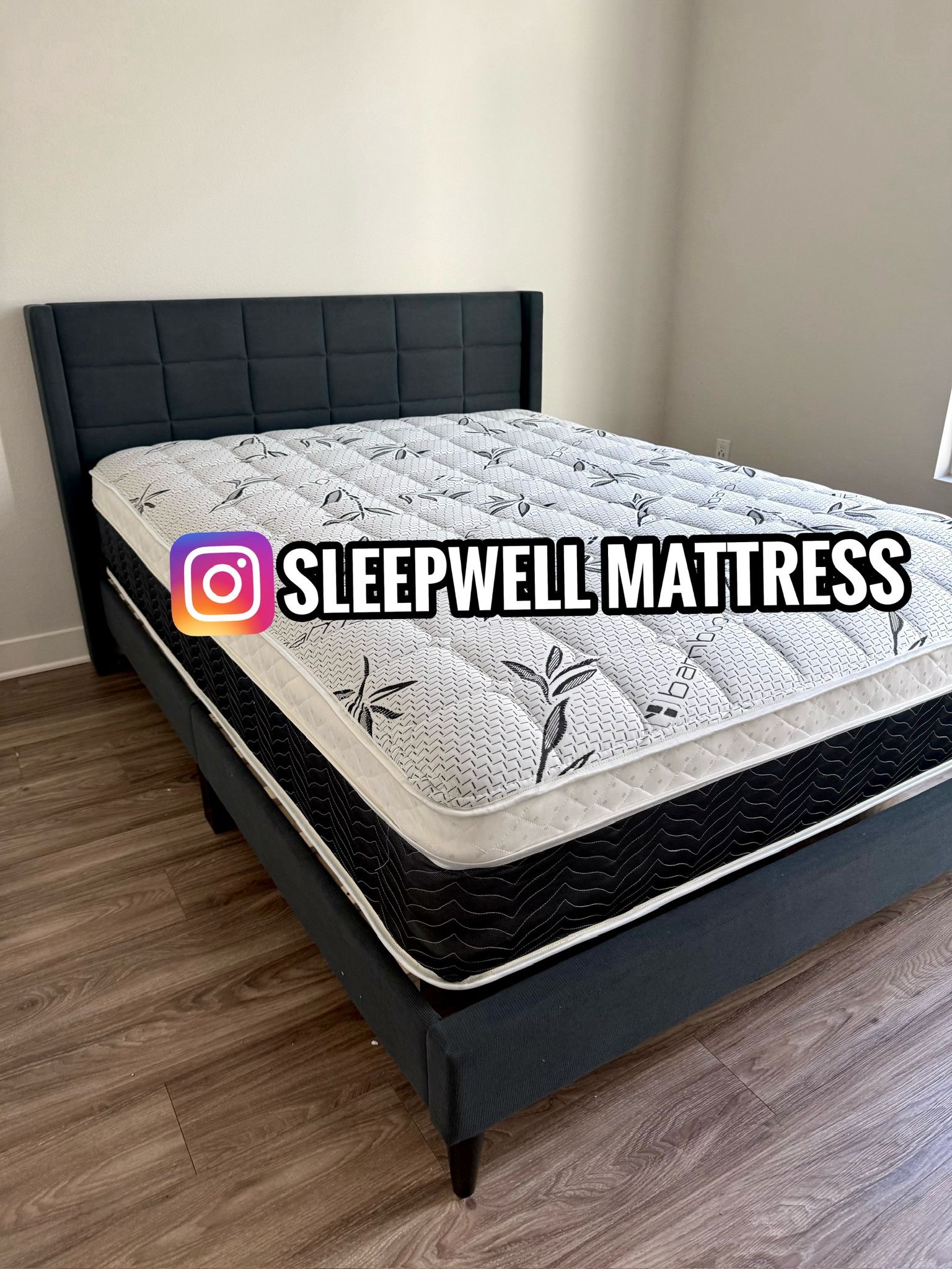 Queen Bed Frame With Matress 