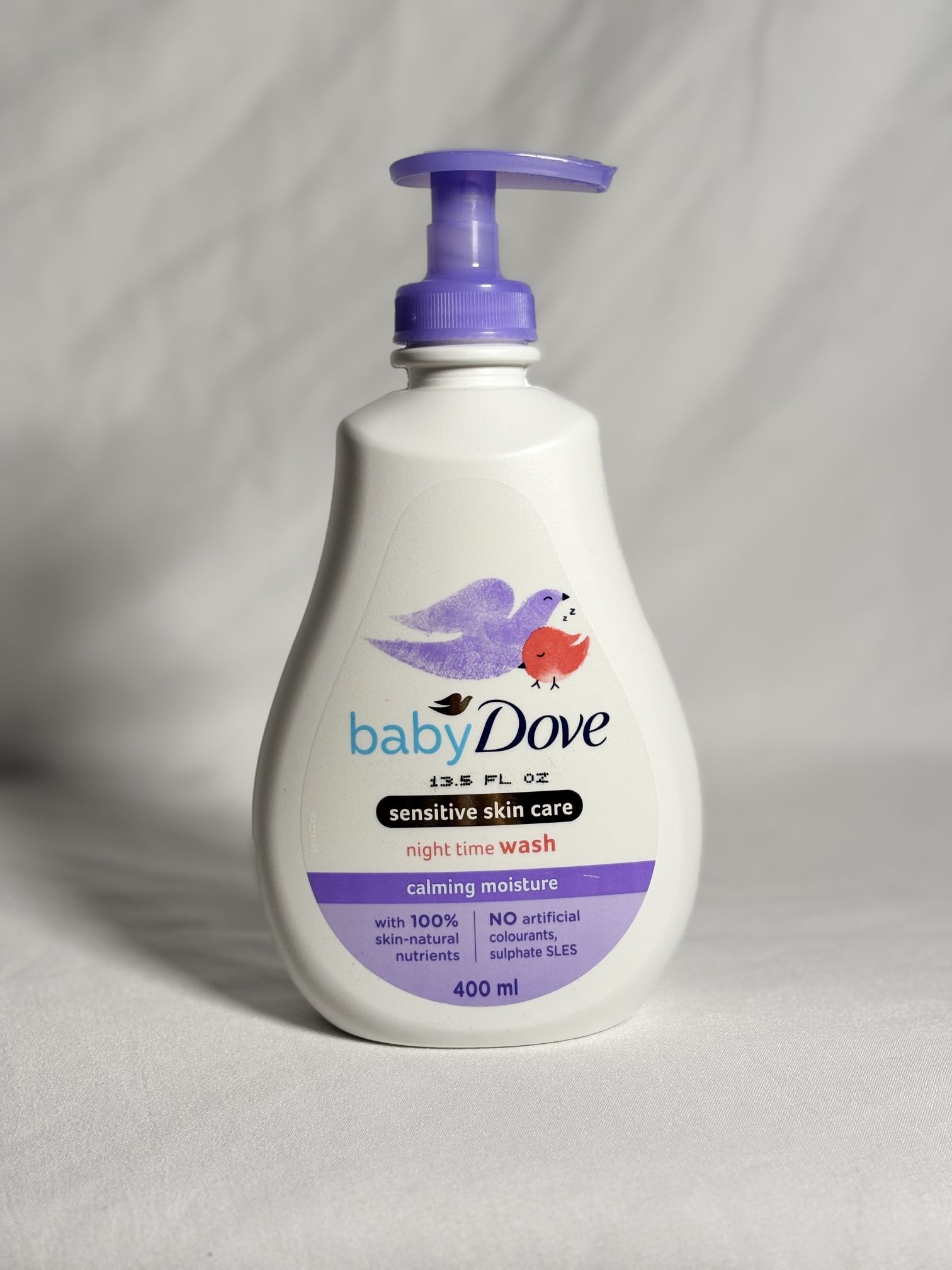 Baby Dove Sensitive Skin Care Night Time Wash, Calming Moisture, 13oz, Lot of 2