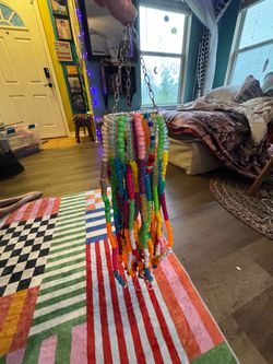 Handmade Colorful Beaded Chandelier