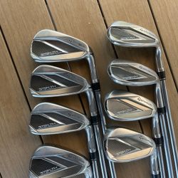 Taylor Made Stealth Iron Set ,5- PW,SW,AW(8 Irons) KBS Max Mt ,Regular Steel Flex💰 $420 😳Ck My Other Golf Listings