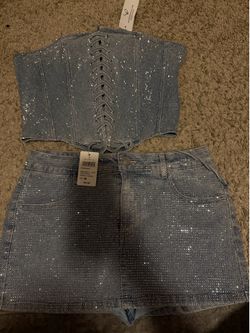 DIAMOND LIGHT DENIM 2 PIECE SET