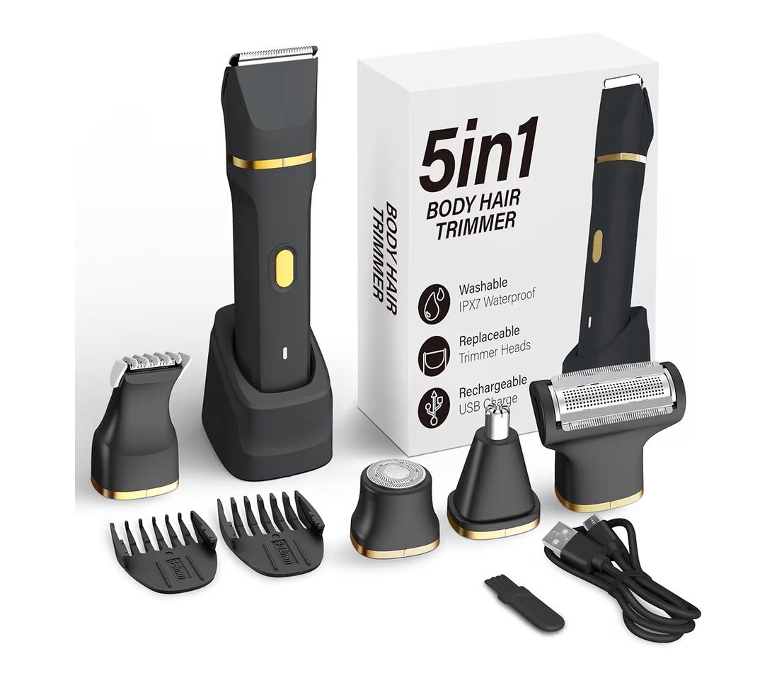 Brandnew  5-in-1 Electric Bikini Trimmer for Women – IPX7 Waterproof Shaver, Cordless Body & Facial Razors for Women, Ceramic Blades, USB-C Rechargeab