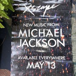 promotional poster for Michael Jackson's posthumous album Xscape, which was released on May 13, 2014. The poster was part of a global marketing campai