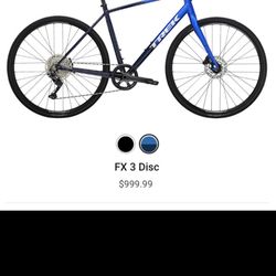 For Sale  TREK ROAD BIKE  Sz Medium FX 3 Cobalt Blue  