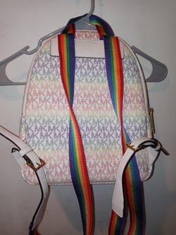 Michael Kors Erin Pride Rainbow Mini Backpack MICHAEL KORS ABBEY MEDIUM BACKPACK VEGAN LEATHER RAINBOW  main image 2