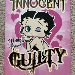 Betty Boop metal wall art