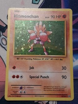 Pokemon card hitmonchan holo bleed