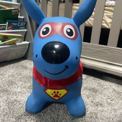 Superhero Dog Inflatable Hopper bounce on Toy