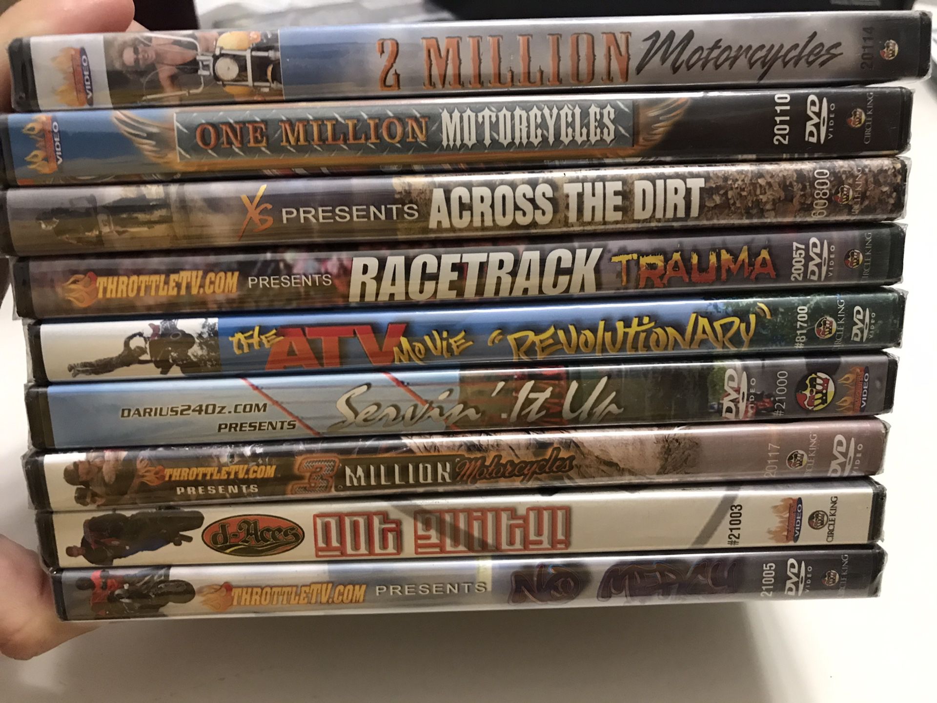 Motorcycle and Car racing DVDs Brand new in wrapping!