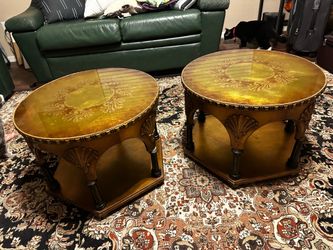 Round Gold End Tables