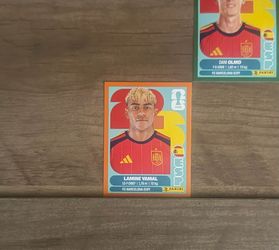 2026 World Cup sticker Lamine Yamal orange outline