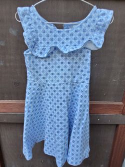 Geometric Jersey Dress Blue