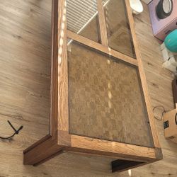 Natural wood coffee table