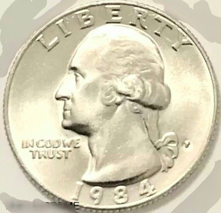 Super Nice Brilliantly Uncirculated Well Struck 1984 P WASHINGTON QUARTER.. WITH 2 Errors