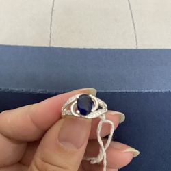 Real 925 Sterling Silver Wedding Ring Size 6
