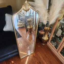 Antique Gold Arched Full Length Mirror