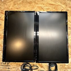 Dual Computer Monitors Planar PLL2410W 24in