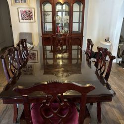 Free Dinning Table, China Cabinet And Sofa Set