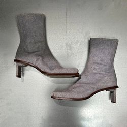 Miista Brenda Blue Denim Ankle Boots EU 39 US 9 Handmade Spain NWT