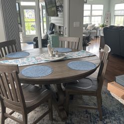dining table and 4 chairs