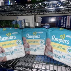 Pampers Sensitive Baby Wipes $6 Each Bag 💙