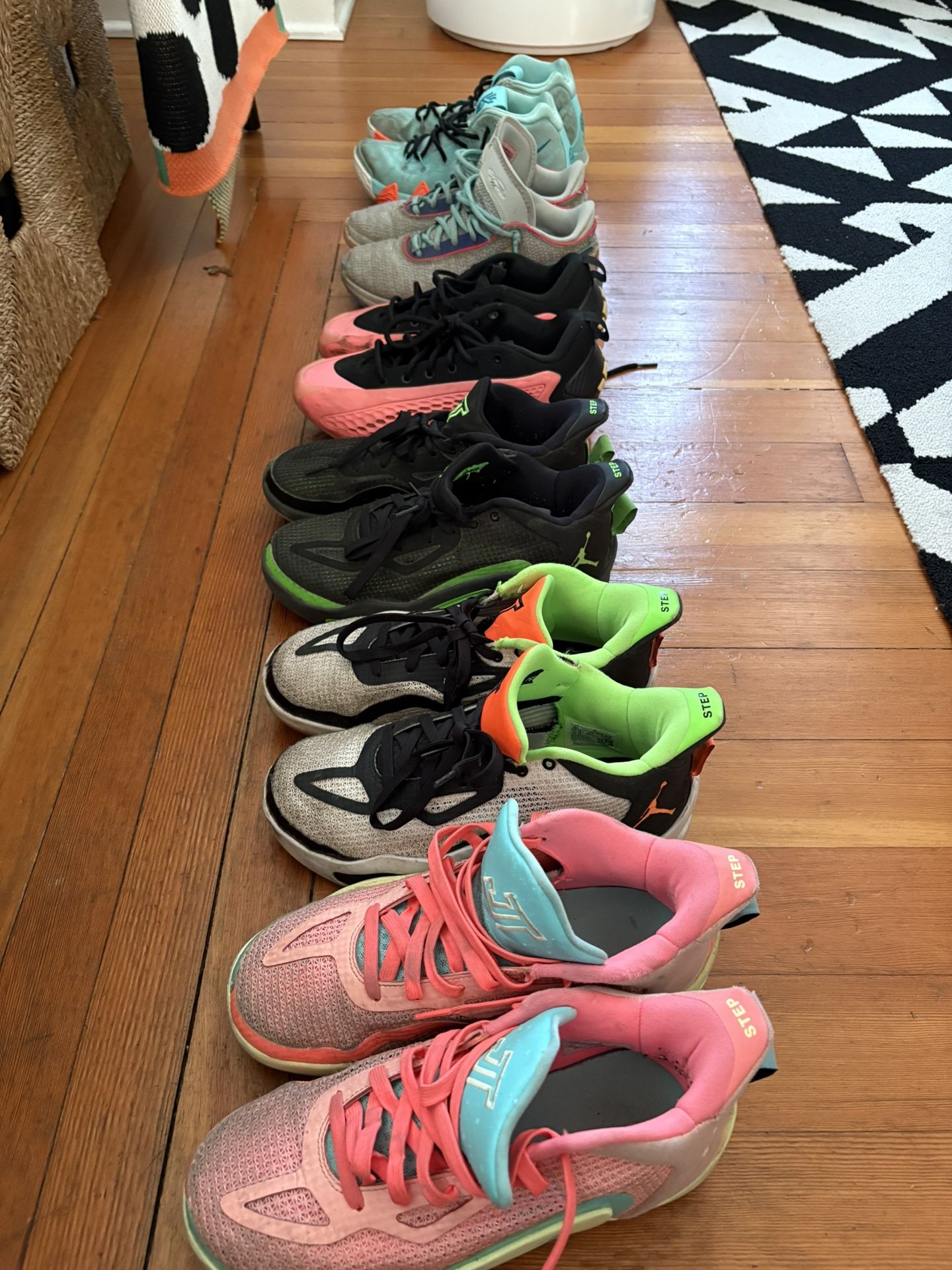 Boys Nike And Adidas Basketball Shoes