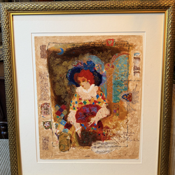 30 x 26 beautiful portrait, lady signed and numbered