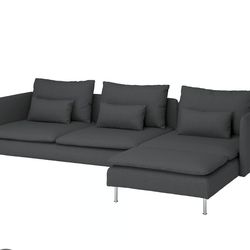 SÖDERHAMN
Sectional, 4-seat with chaise, Fridtuna dark gray