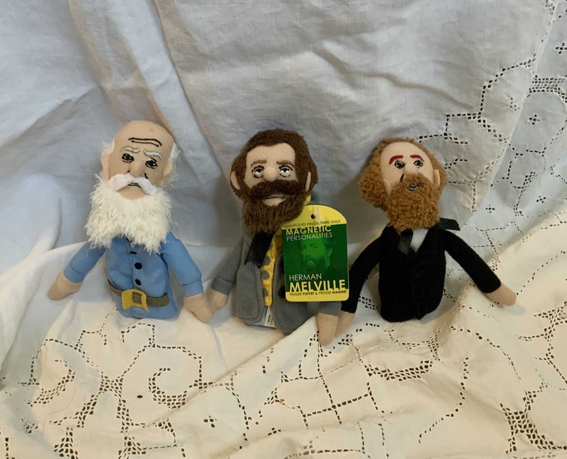 Unemployed Philosophers Guild Great Writers Finger Puppet Set Tolstoy Melville Dickens