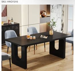 Modern Black Dining Table