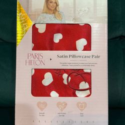 Brand New Paris Hilton Satin Pillowcase Set 