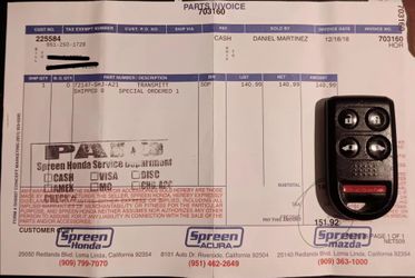 Honda Odyssey Transmmiter