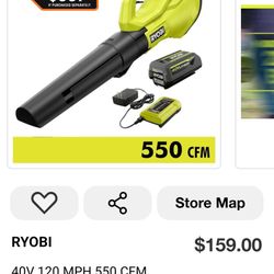 Cordless Battery Leaf Blower (Battery/Charger Included)