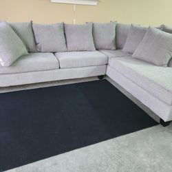 Brand New Artisanal 2pc Heather Grey Sectionals (Available In A Variety Of Colors And Fabrics)