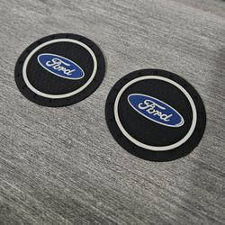 Brand New 2PCS FORD Rubber Car Cup Holder Pad Water Cup Slot Non-Slip Mat Universal