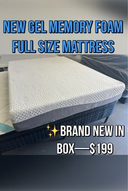 New Gel Memory Foam Full Size Mattress