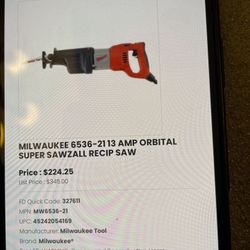Milwaukee Orbital Super Sawzall 