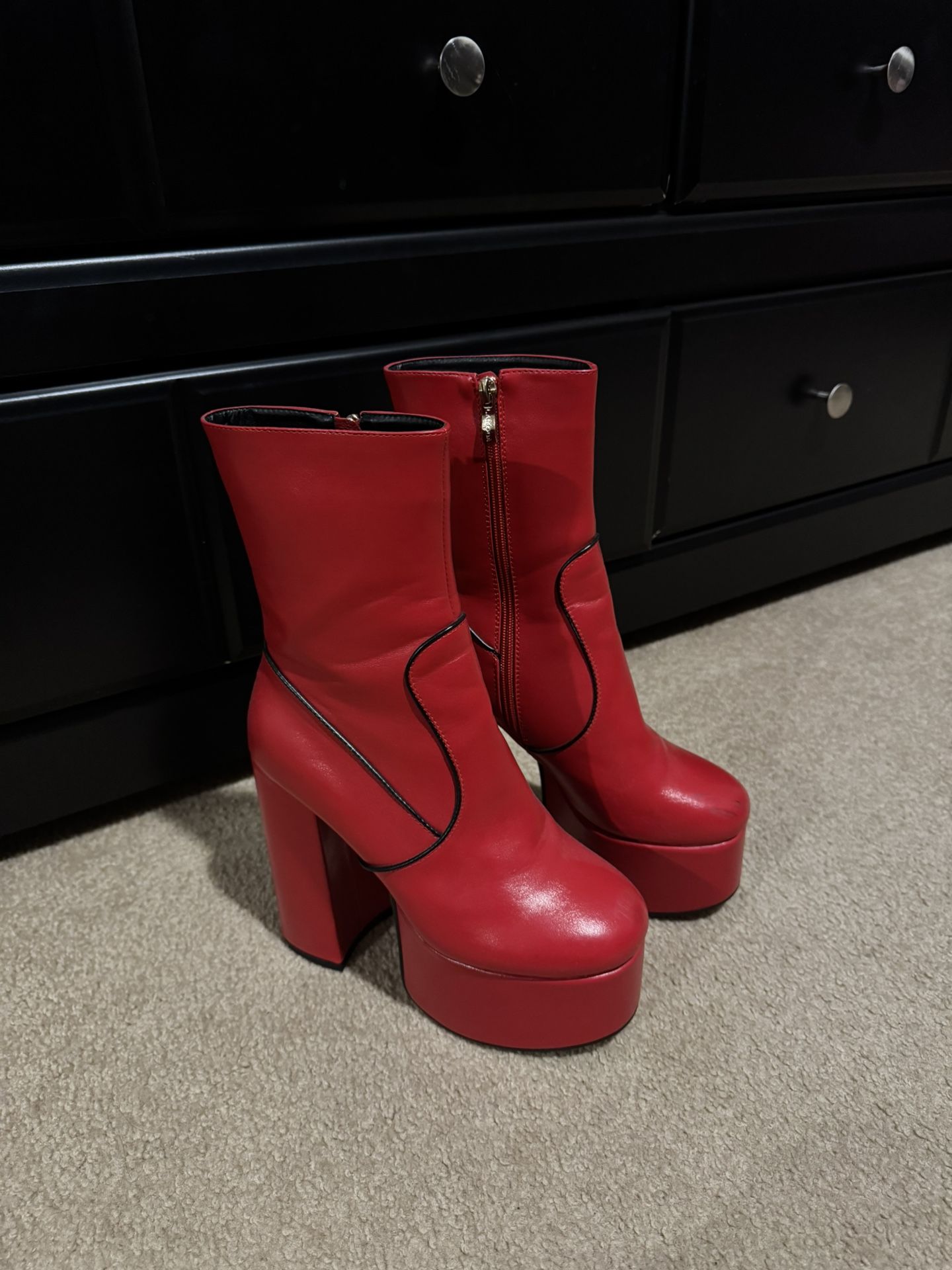 Lamoda Red Heeled Boots