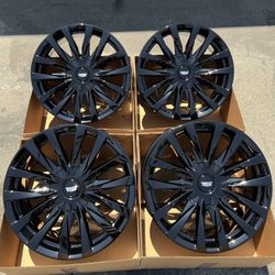 22” Cadillac Escalade OEM Wheels Gloss Black