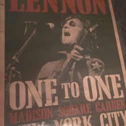 John Lennon One To One In Madison SQUARE Garden NYC 1972 Poster