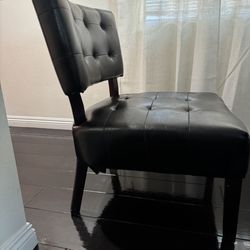 Black leather seat