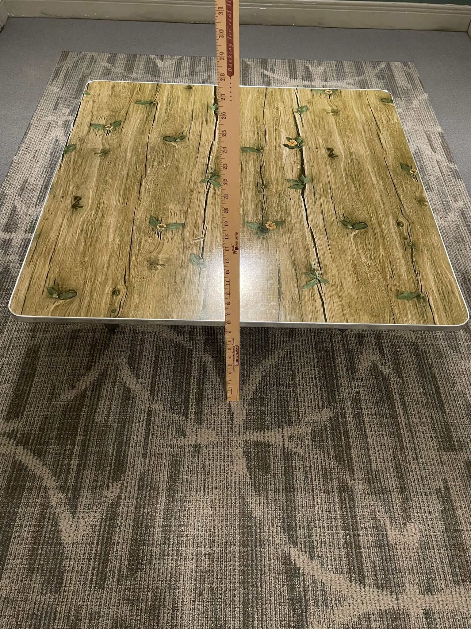 35"Square x 10"H, Heavy (approx. 40 lbs.), CHABUDAI Low-to-Floor Table w/Folding Legs - posted price is firm.