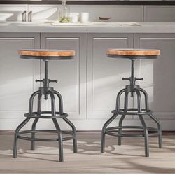 Counter Stool, Kitchen Counter Height Adjustable Swivel Chair