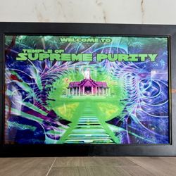 Framed art print with glass