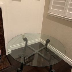 Glass coffee table 42 In
