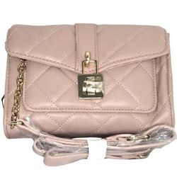 Bebe Kellen Crossbody in Blush NWT Lock Gold Hardware Lamby Vegan Leather
