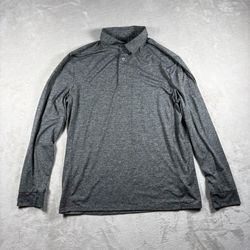 Quince Polo Shirt Men’s M Gray Charcoal Flowknit Breeze Performance Golf #6A
