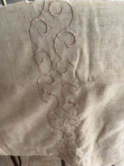Beautiful beige tablecloth- stitcher