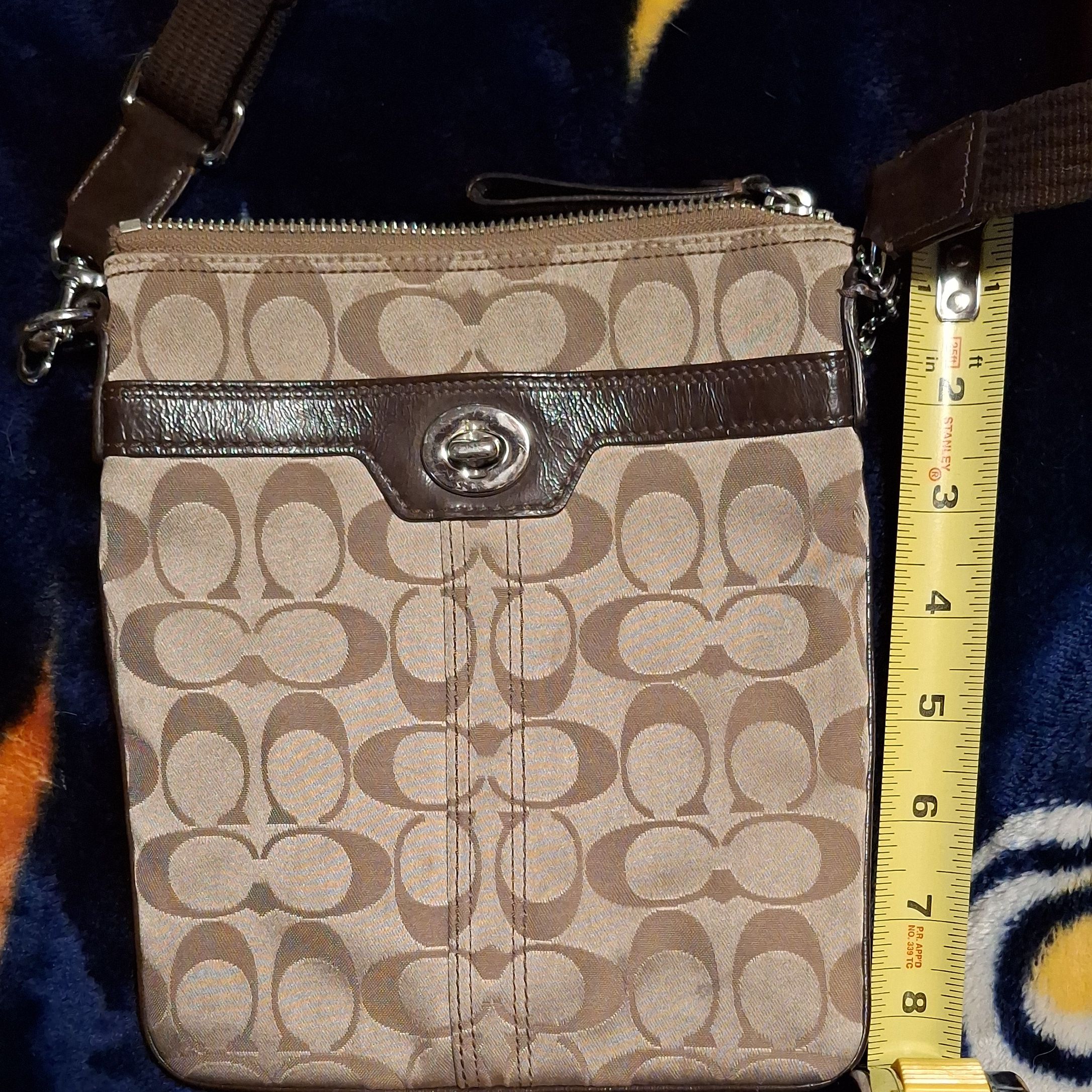 Brown Coach Signature Crossbody Bag